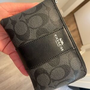 Coach Black Monogram Wallet